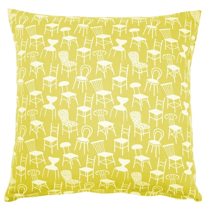 KLIPPAN (クリッパン) クッションカバー チェアーズ (イエロー/ホワイト) 5,060円
