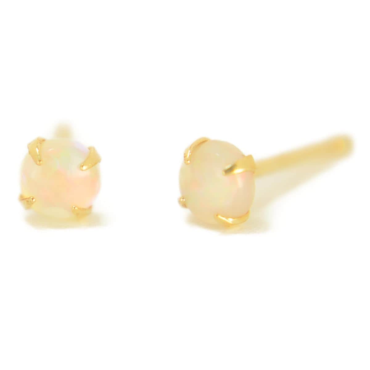 K18天然オパールピアス 【1ペア 両耳販売】 オパール ピアス イエローゴールド ピアス K18 k18 K18YG k18yg 18金 yokomountain