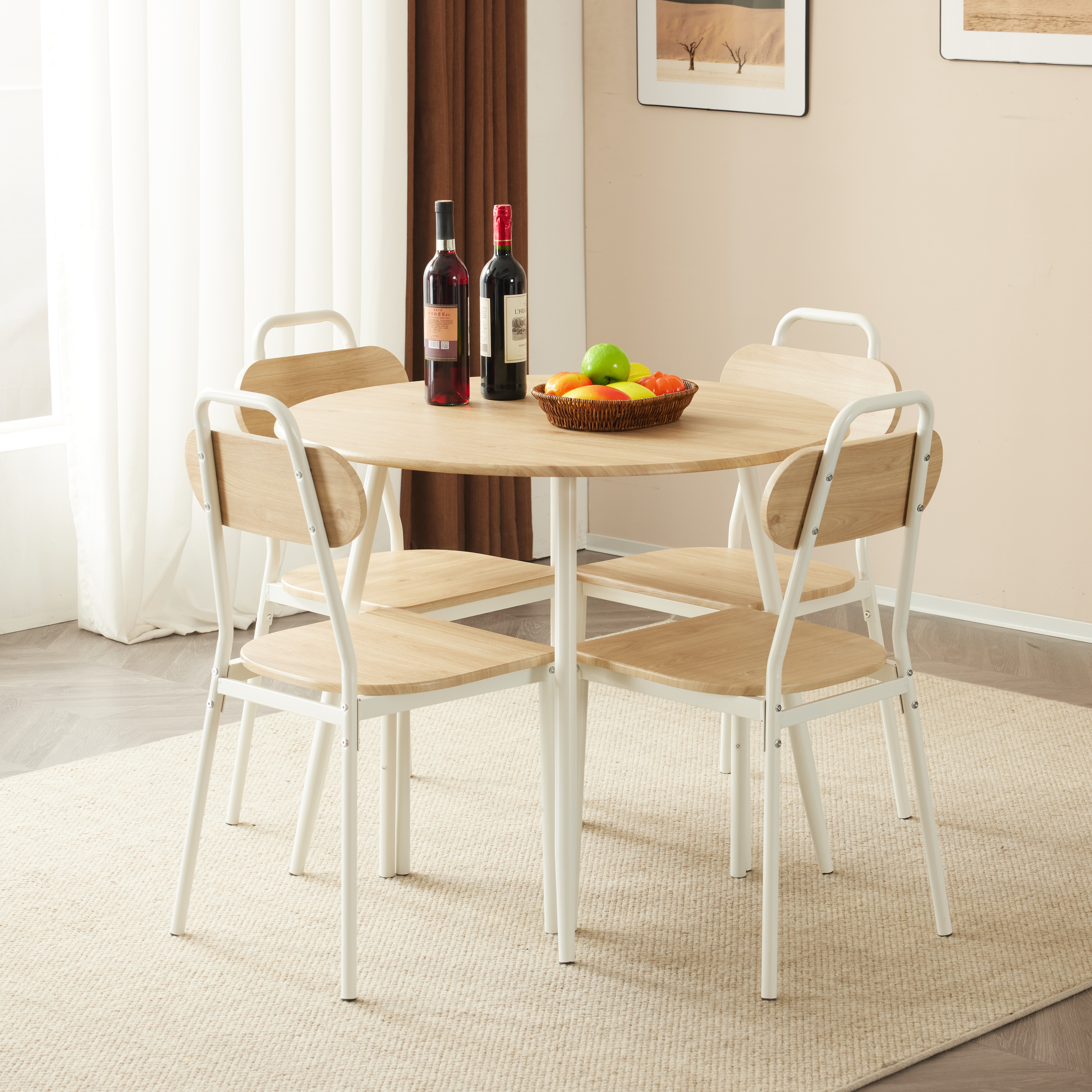 ダイニング 5点セット ダイニングテーブル ダイニングセット 食卓 チェア4脚 コンパクトサイズ 4人掛け おしゃれ