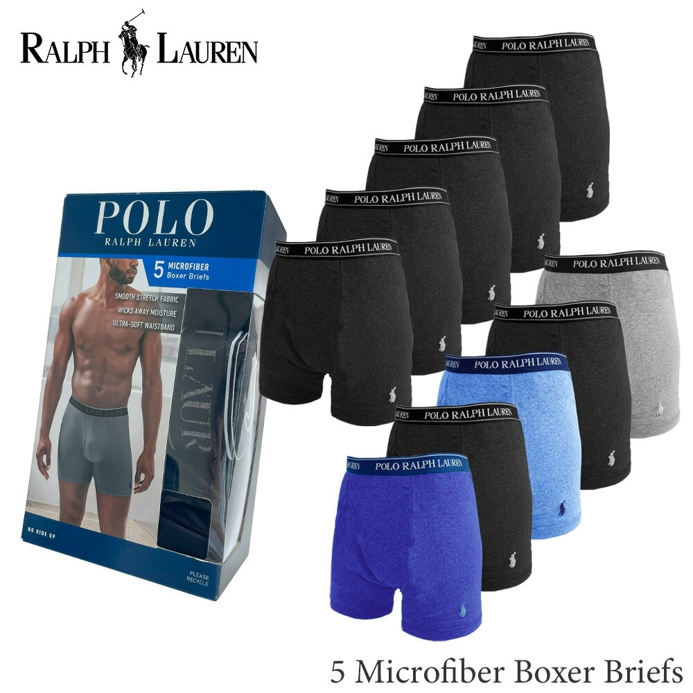 【5枚セット】 ポロ ラルフローレン メンズ アンダーウェア NVBBP5 POLO RALHLAUREN ラルフ polo 下着 ボクサーパンツ ボクサー ブリーフ ボクサーブリーフ 前開き マイク