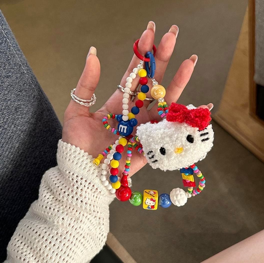 【10点セット】Hawaiian Stap カラフルキティ ビーズキーリング 5type647