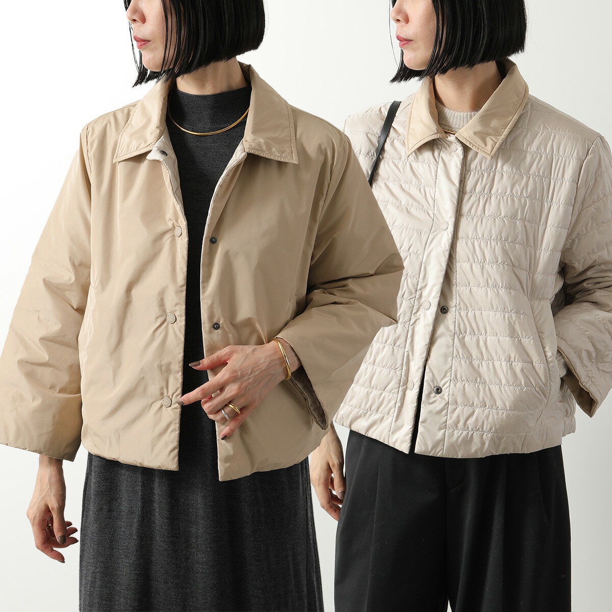 WEEKEND MAX MARA ウィークエンド マックスマーラ ジャケット MIMMA ミンマ リバーシブル パテッド アイコンロゴ 撥水タフタ 001