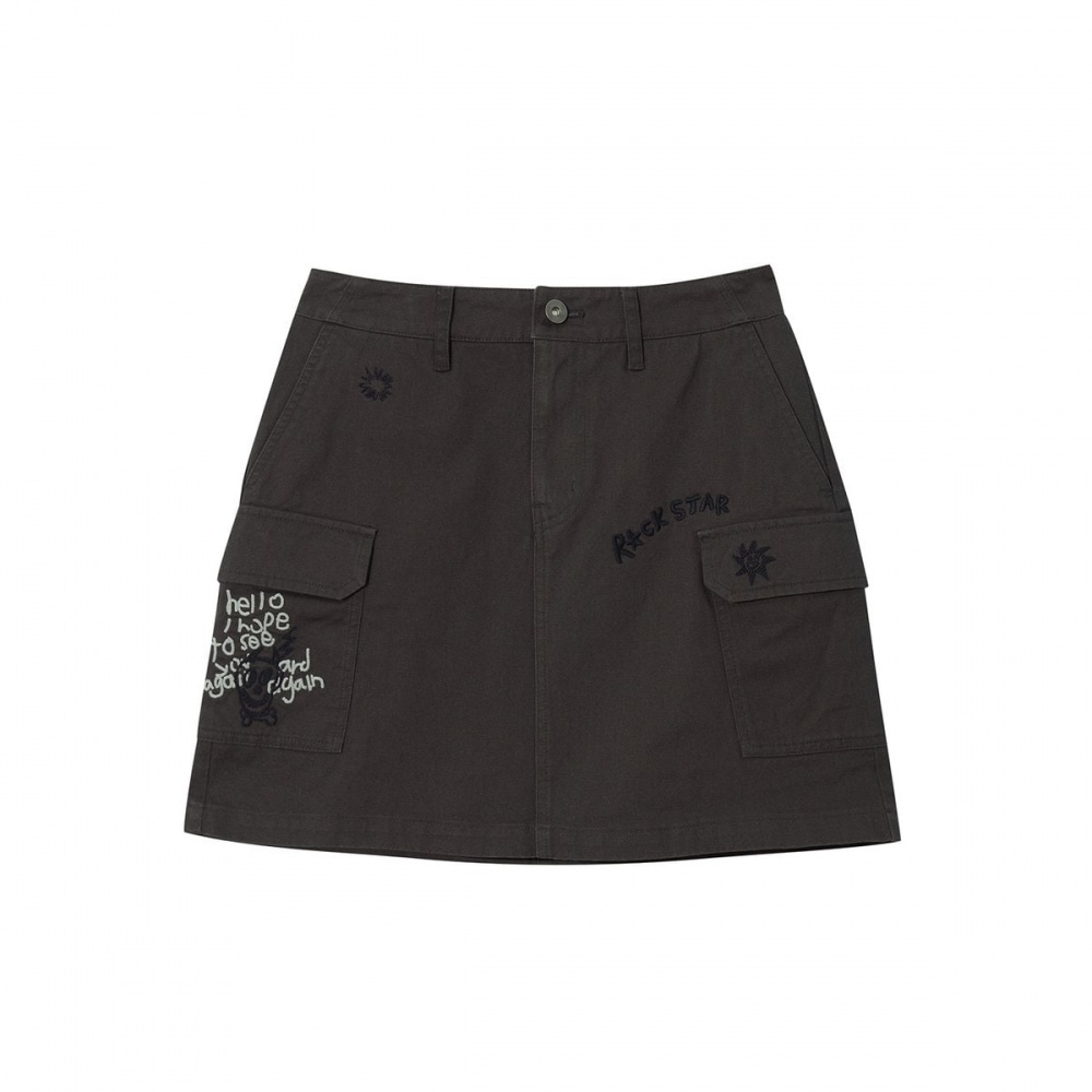 Kangol カーゴスカート チャコール 8118