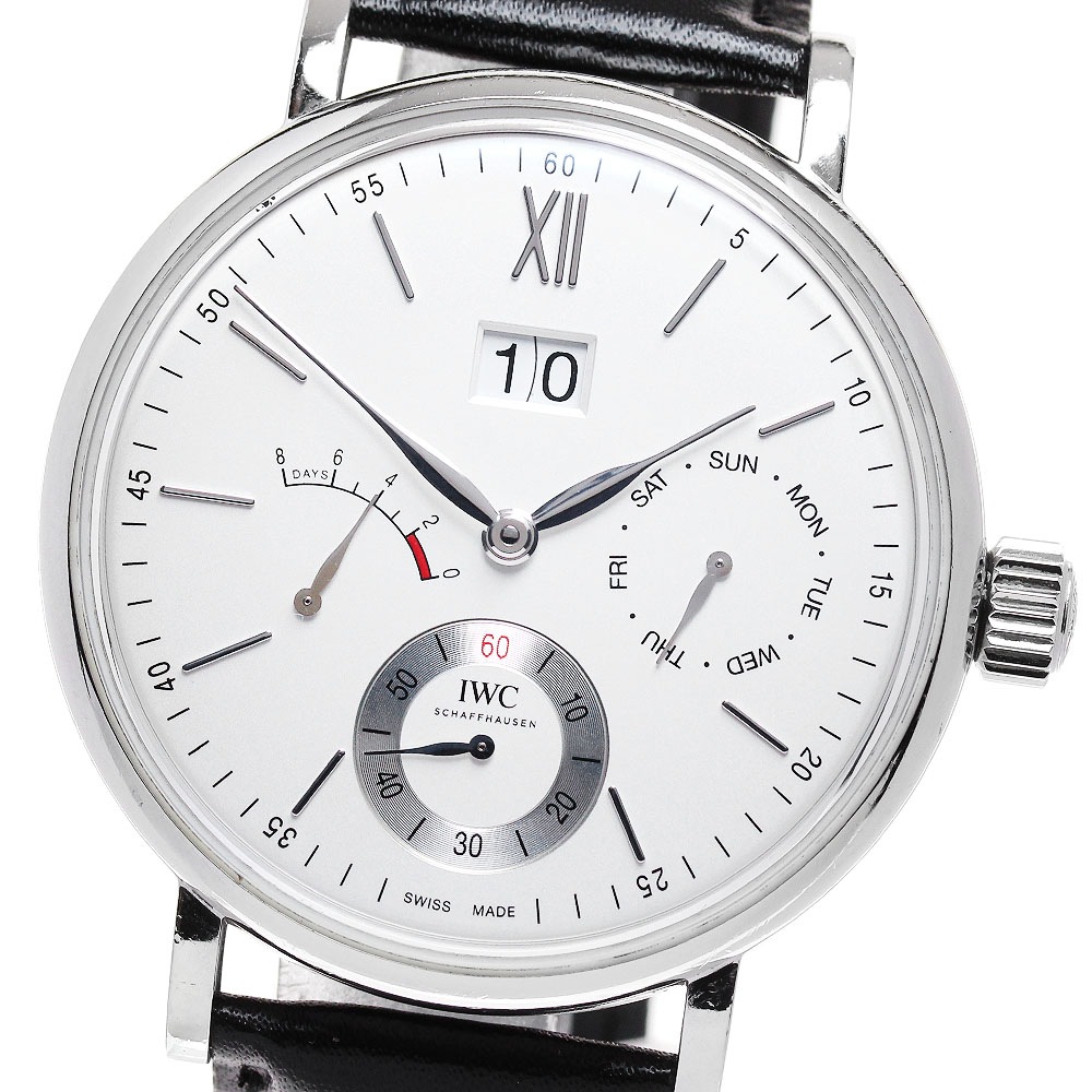 IWC IWC SCHAFFHAUSEN IW516201 ポートフィノ ハンドワインド デイ＆デイト 手巻き メンズ _831989【中古】