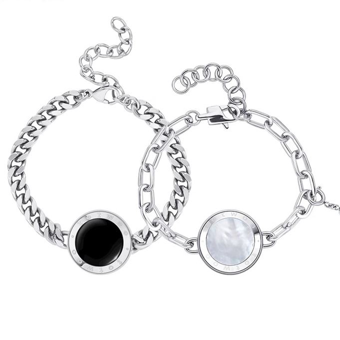 Totwoo カップル スマート ラブ ブレスレットカップルのモデルのペアテレパシー恋人誘導振動遠距離恋愛のための魔法のツールカップルのギフト遠距離恋人へのギフトバレンタインデーのギフト