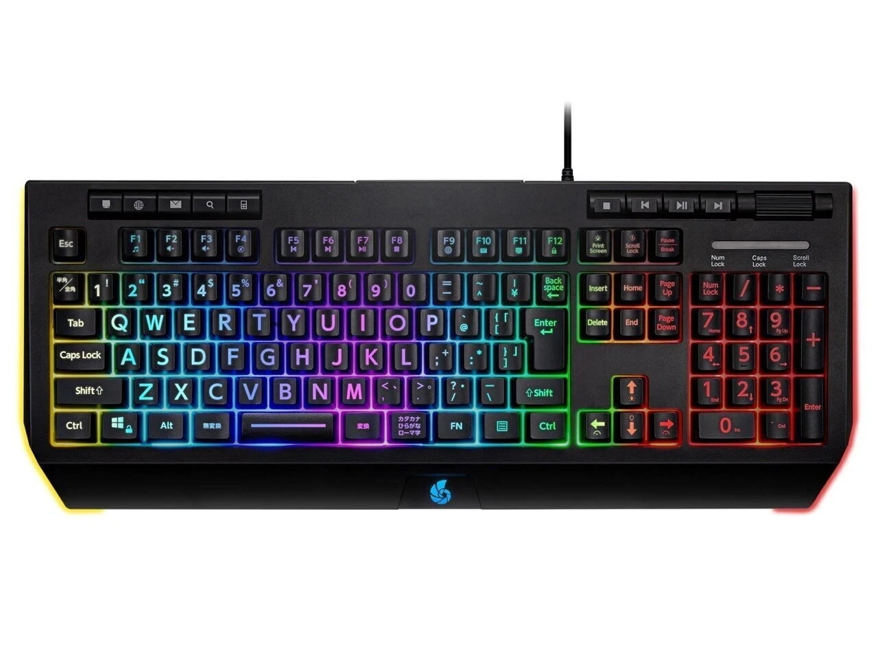 RACEN CRC-GMBKRGB01 [ブラック] RGB-LED ゲーミングキーボード