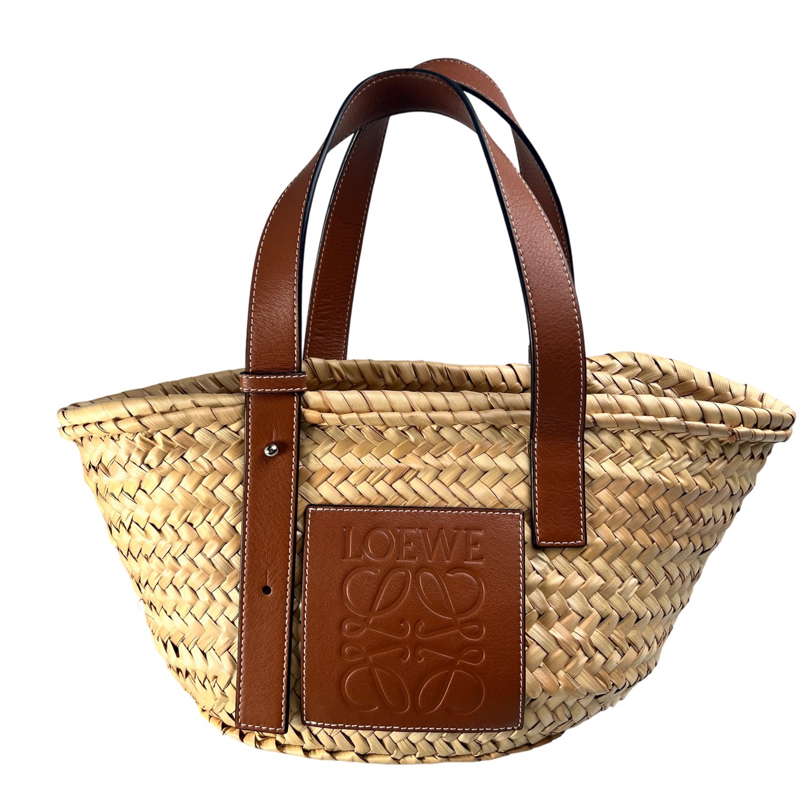 LOEWE ロエベ アナグラム ハンドバッグ ブラウン A-13484