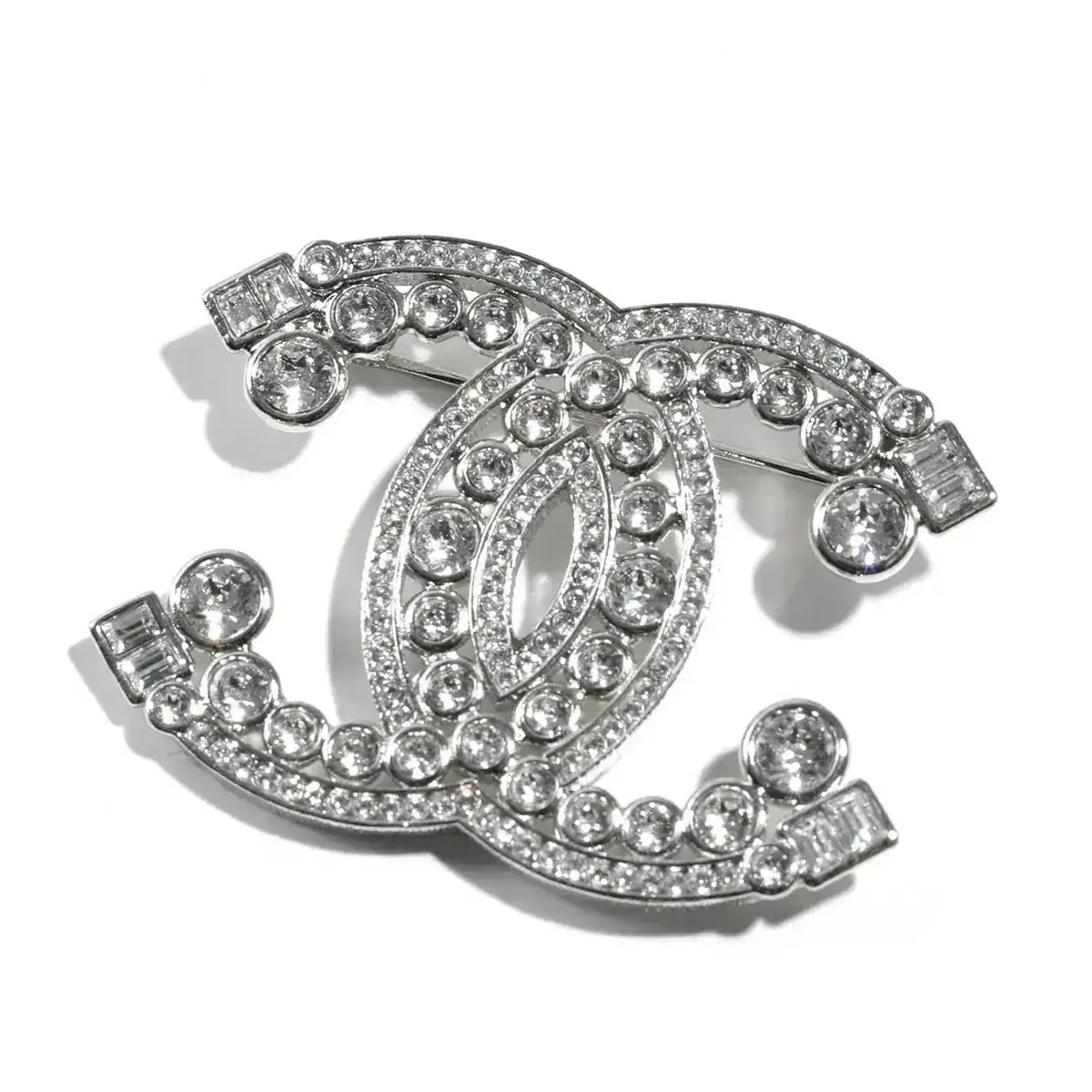 CHANEL シャネル ブローチ ABA645 B10756 レディース ロゴ ココマーク CCマーク ピンバッチ ラインストーン アクセサリー NN587