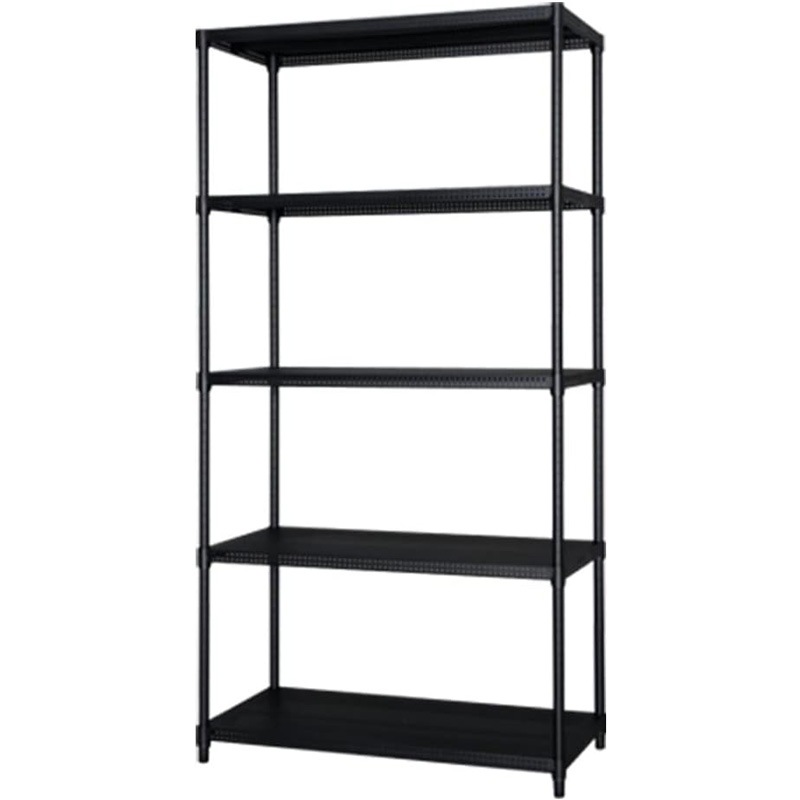 アイリスオーヤマ IRIS OHYAMA カラーパンチングラック ブラック 5段 幅91cm CMR-P9018J BK