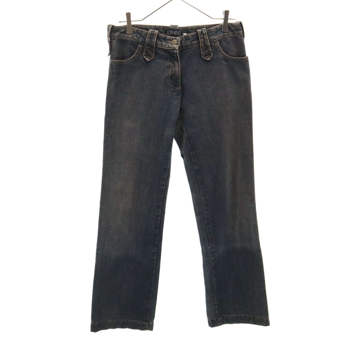 ARMANI JEANS アルマーニジーンズ イタリア製 INDIGO 003 ストレートデニムパンツ 42 インディゴ ジーンズ レディース 古着