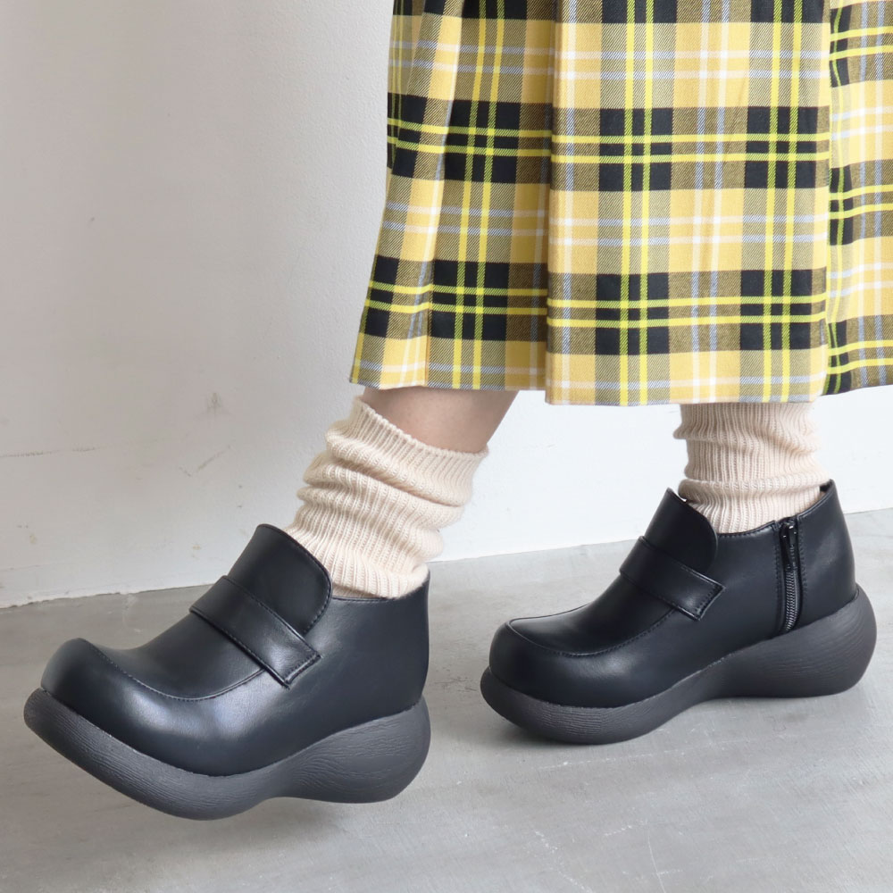 ハイカットローファー レディース