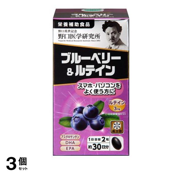 野口医学研究所 ブルーベリー&ルテイン 60粒 (約30日分) 3個セット