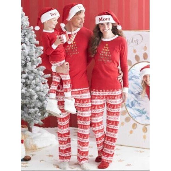 クリスマスギフト大人Ｔシャツとパンツの2点セット ファッションデザイナー パジャマ上下セットパパママと子供 兄弟姉妹お揃い親 最高の品質