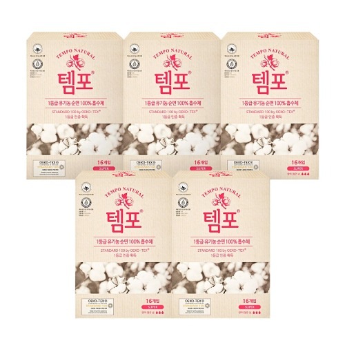 テンポ ナチュラル - スーパー 16p x 5パック