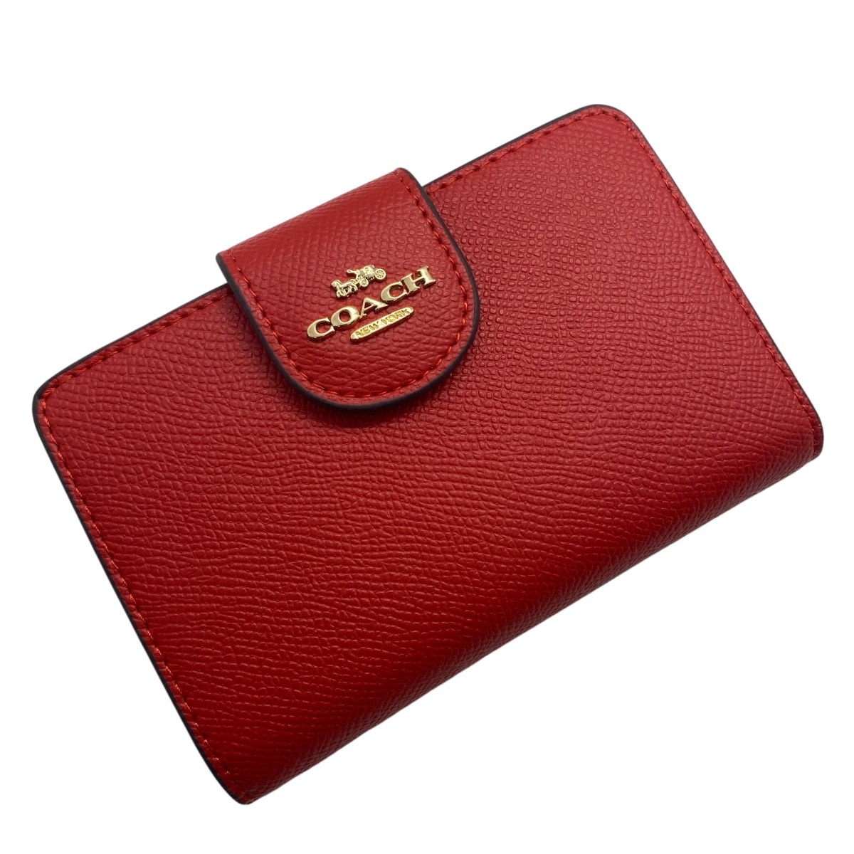 コーチ COACH 二つ折り財布 C6390 レッド系 アウトレット レディース 店頭展示品 感謝セール
