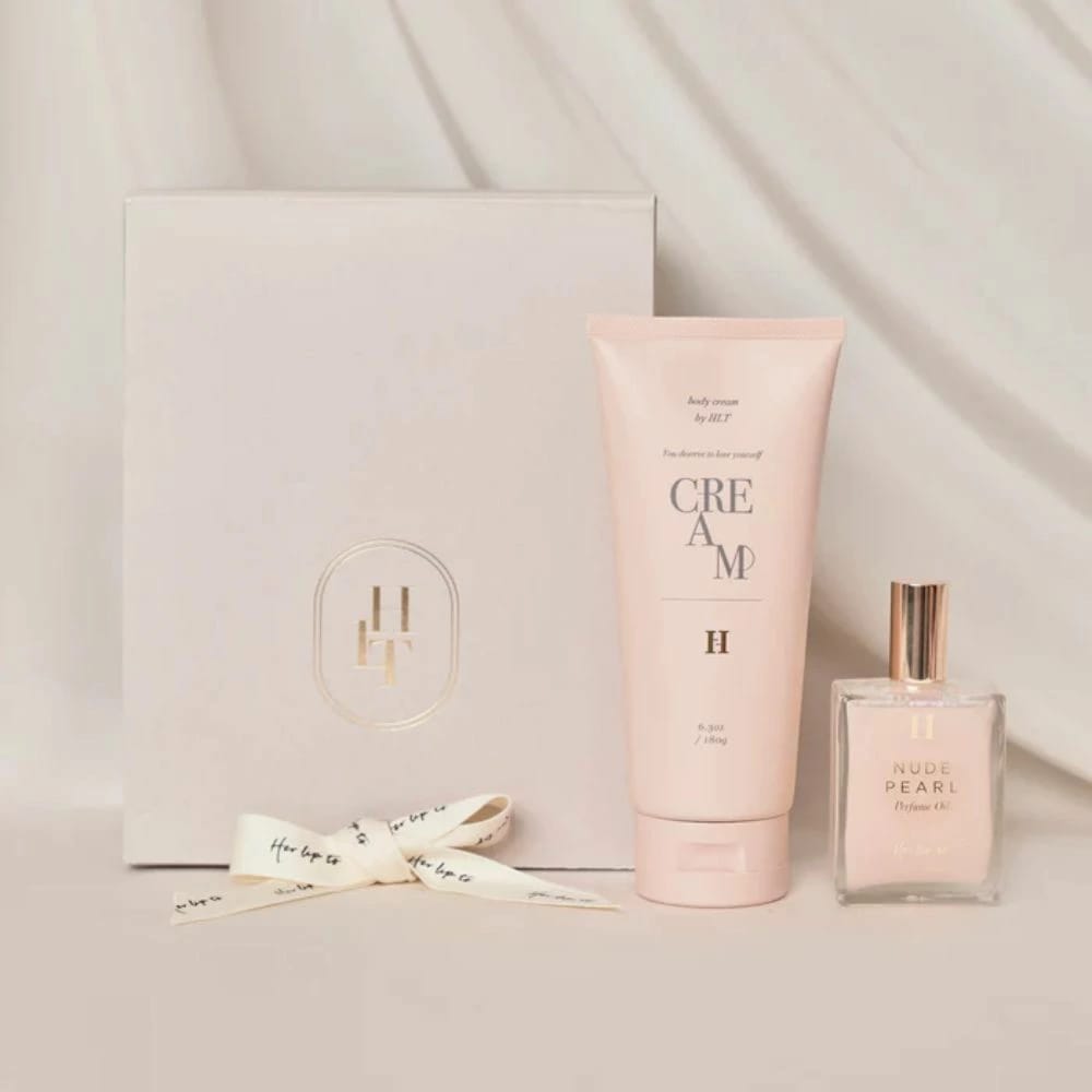 【ボディクリーム＆パフュームオイル】NUDE PEARL SET ボディクリーム パフュームオイル ギフト ギフトボックス 保湿 乾燥 うるおい し
