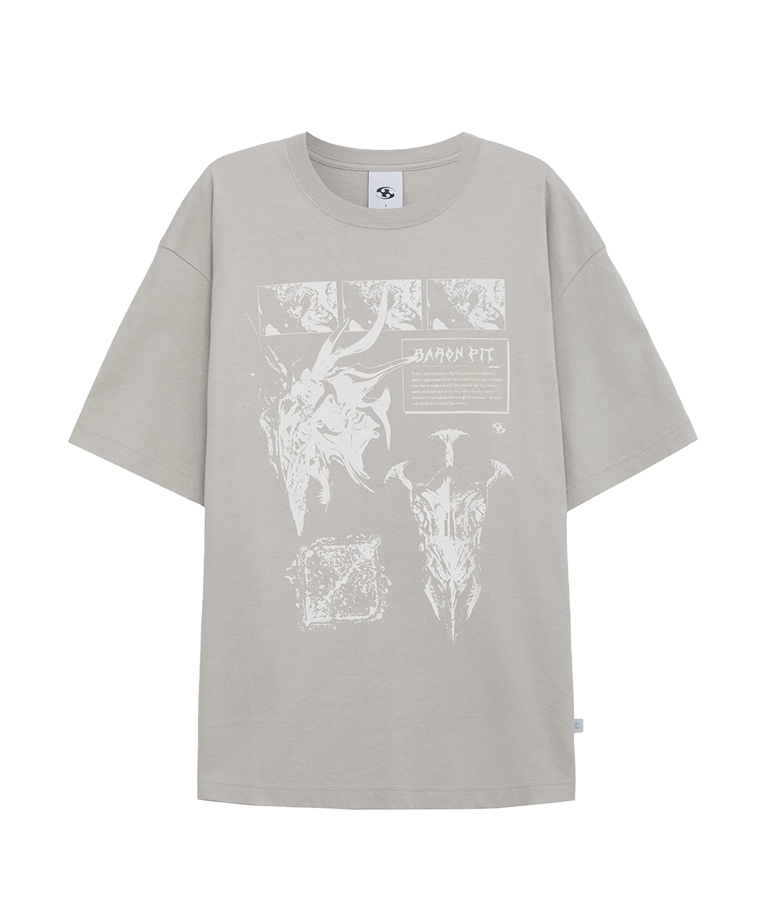 【SANSANGEAR】 BARON PIT T-SHIRT : WARM GREY