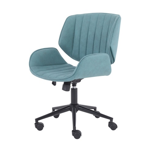 ソフトで快適なファブリック オフィスチェア テーブルと椅子 椅子 ホームオフィスチェア 通気性 360度回転ミュート PU キャスター エルゴノミクス 在宅勤務ファッション