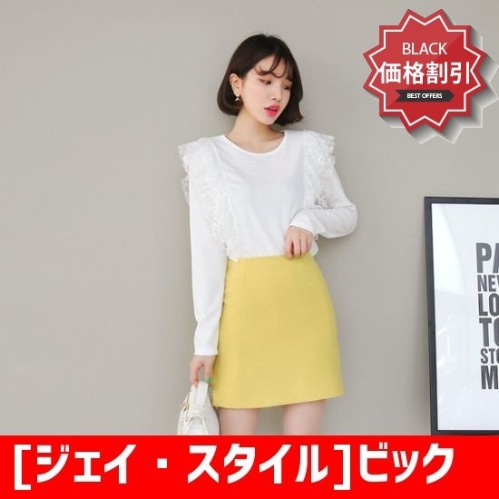 [ジェイスタイル]ビックサイズ/ジェイスタイル[EVELLET]ペトゥリンラインレースブラウス 大きいサイズ/シャツ/ブラウス/韓国ファッション 4,860円