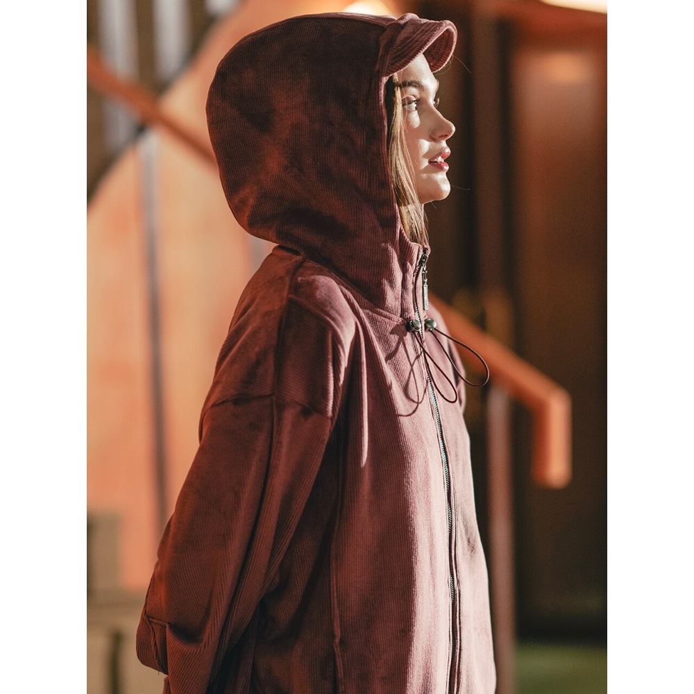 WV プロジェクトヴァーバコーデュロイ 2WAY ジップアップダークピンク JJOT7691