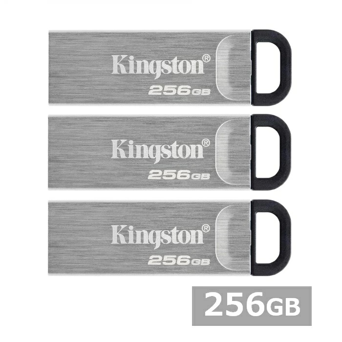 【3セット】 キングストン USBメモリ DTKN/256GB DataTraveler Kyson USB Flash Drive 256GB Kingston USB3.2 USBメモリー