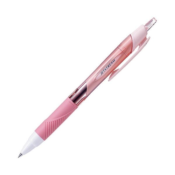 (まとめ）三菱鉛筆 油性ボールペンジェットストリーム 0.38mm 黒 （軸色：アプリコット） SXN15038.54 1セット（10本）(×5セット)
