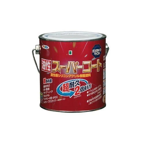 アサヒペン（まとめ買い）油性スーパーコート 0.7L カーキー [x3缶セット]