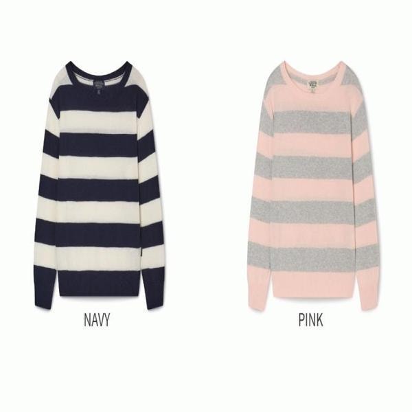 ルーズフィット ストライプ ニット / Loosefit Stripe Pullover_A WHKAG2345F