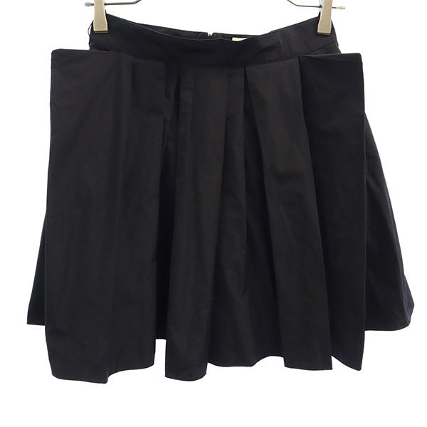 タック ミニスカート 36 ネイビー レディース