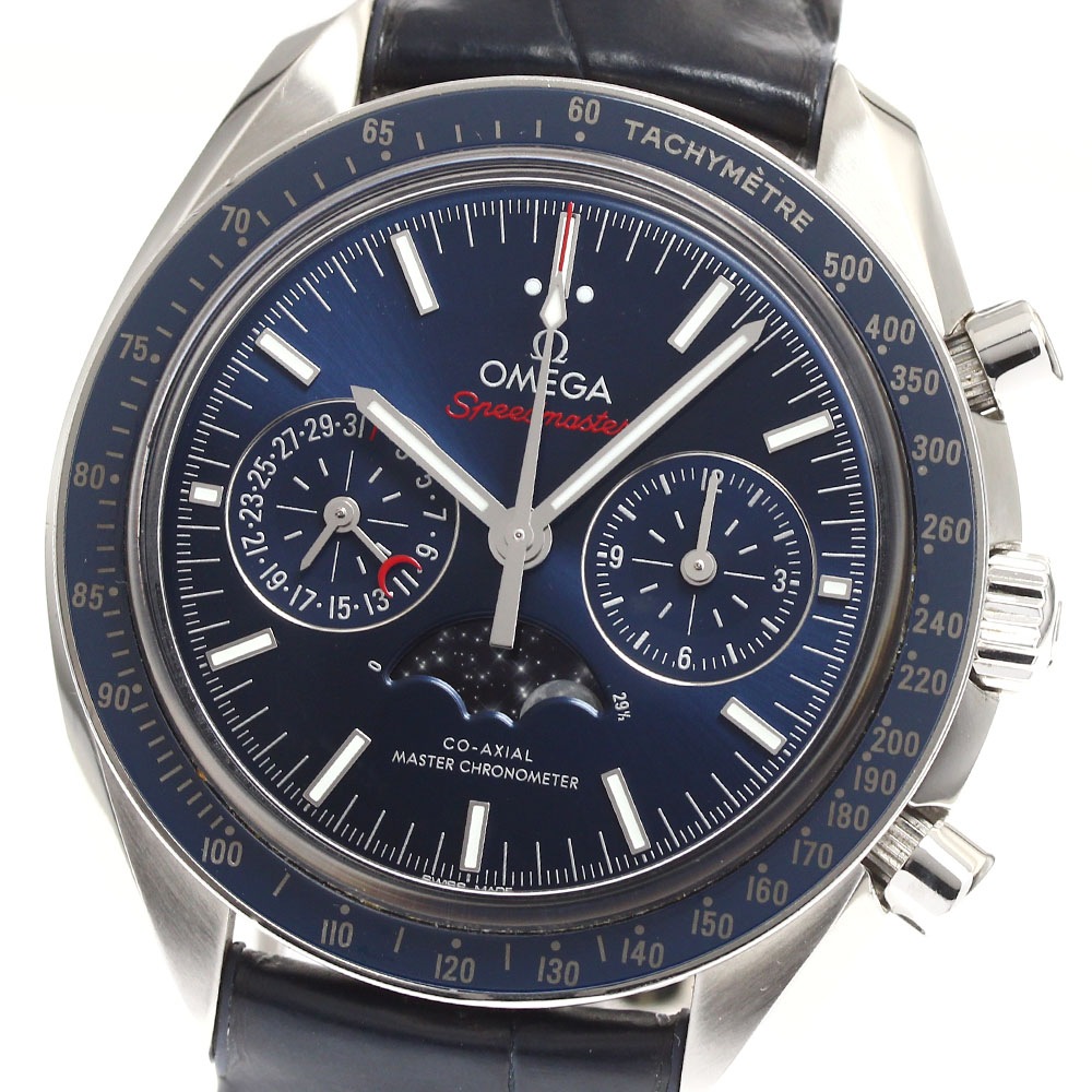 オメガ OMEGA 304.33.44.52.03.001 スピードマスター ムーンフェイズ コーアクシャル 自動巻き メンズ 良品 保証書付き_894997【中古】