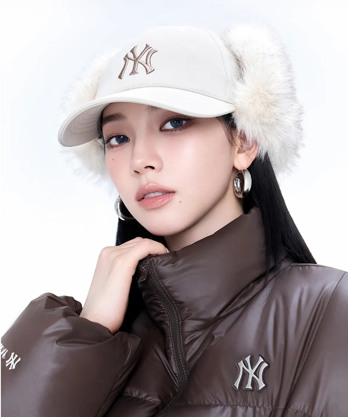 Qoo10 エムエルビー Vintage Fur ロゴ キャップ