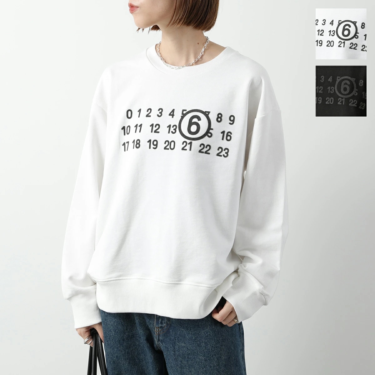 MM6 KIDS エムエムシックス メゾンマルジェラ キッズ トレーナー M60681 MM006 レディース ガールズ スウェット ナンバリングロゴ カラー2色
