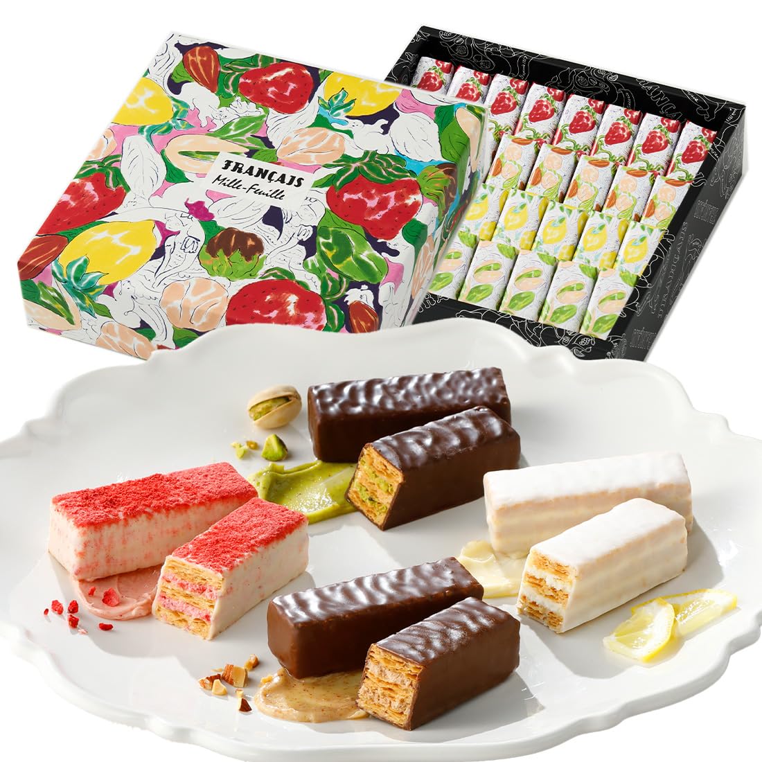 [フランセ] 果実をたのしむミルフィユ詰合せ (32個入) お菓子 スイーツ ギフト ご挨拶 個包装 プレゼント お返し 内祝い 焼き菓子 退職 おしゃれ