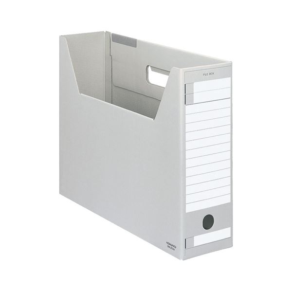 (まとめ) コクヨ ファイルボックス-FS(Dタイプ) B4ヨコ 背幅102mm グレー B4-LFD-M 1セット(5冊) (×10セット)