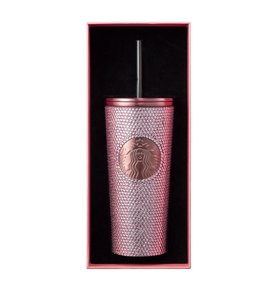 スターバックス23 BLACKPINK+STARBUCKSコラボ限定版MD ブラックピンク+STARBUCKS SS ブラックピンク ラインストーン コールドカップ 473ml