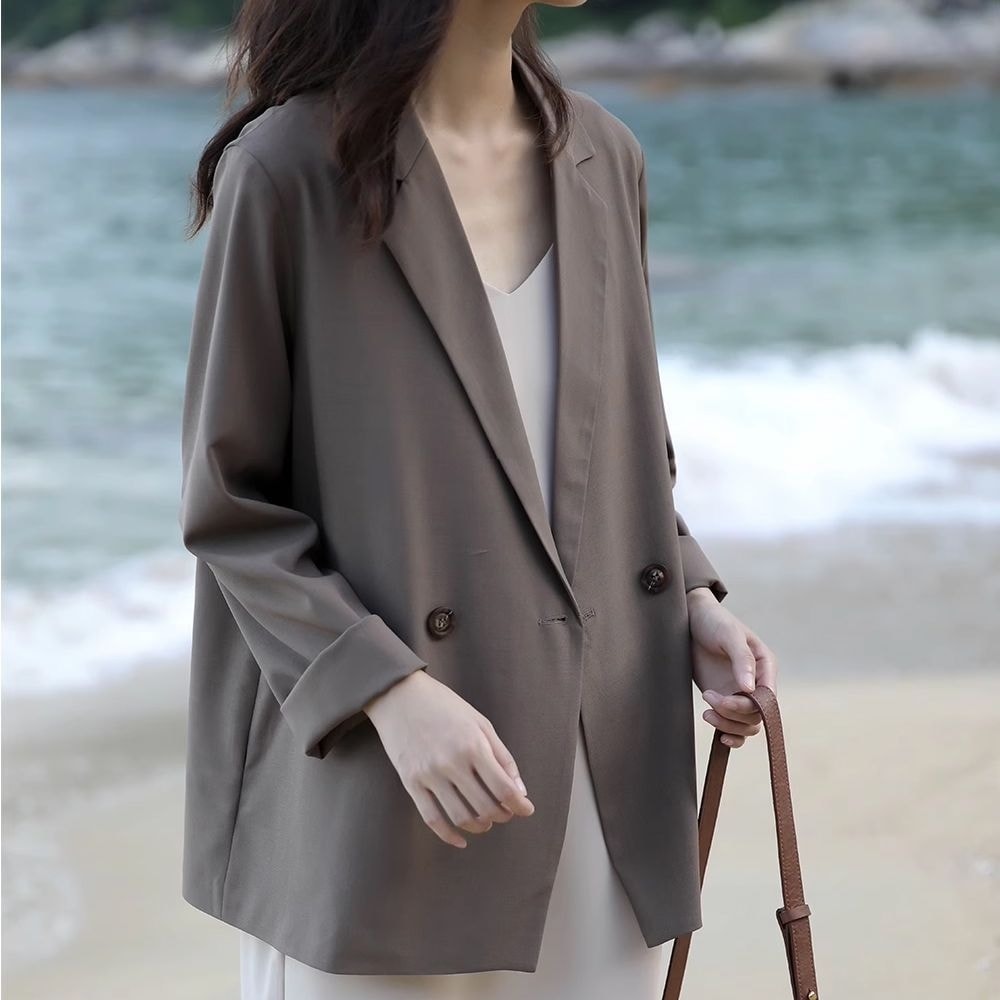 アウター ジャケット テーラード ボタン オーバーサイズ ドロップショルダー 長袖 大人可愛い シンプル お洒落 こなれ感 普段使い