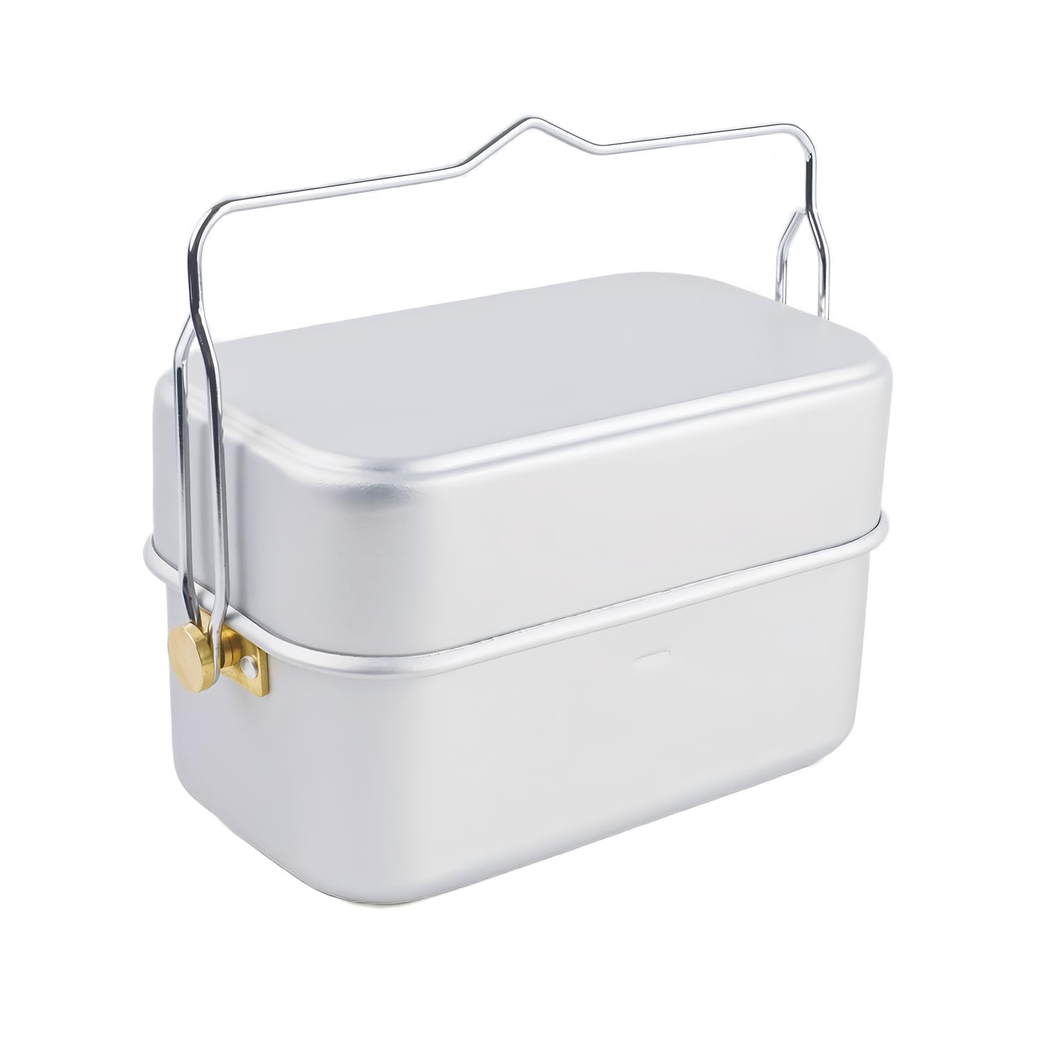 雷鳥飯盒 セカンドロット アウトドアクッカー メスキット 鍋 キャンプポット 水蒸気炊飯2合（シルバー）