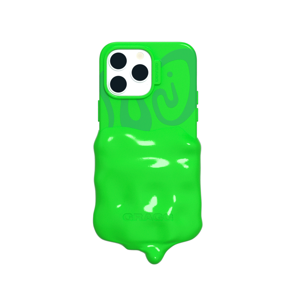 【GRAGG】 DOUBLE LAYERS CASE - NEON GREEN 正規品