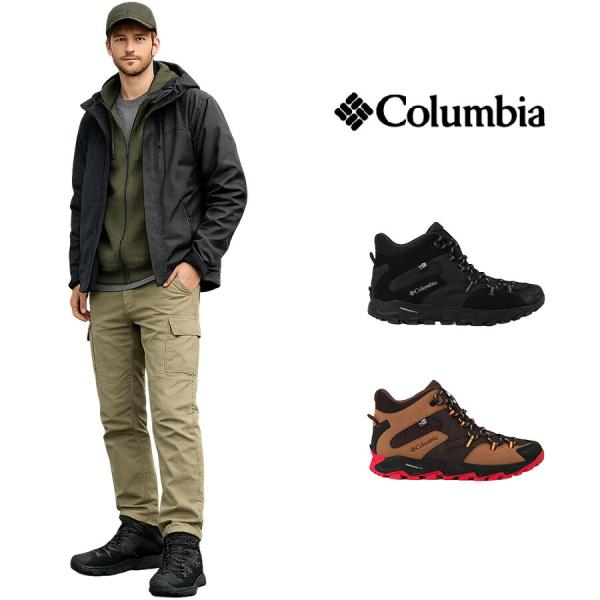 Columbia セイバー シックスミッド アウトドライ スニーカー 防水 登山 靴 くつ クツ シューズ メンズ レディース ギフト プレゼント ブラック ym8972