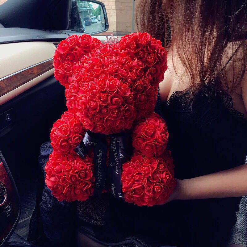 バレンタインデー ギフト ローズ ベア ソープ フラワー PE 不滅の花 彼女と妻への誕生日プレゼント 母の日