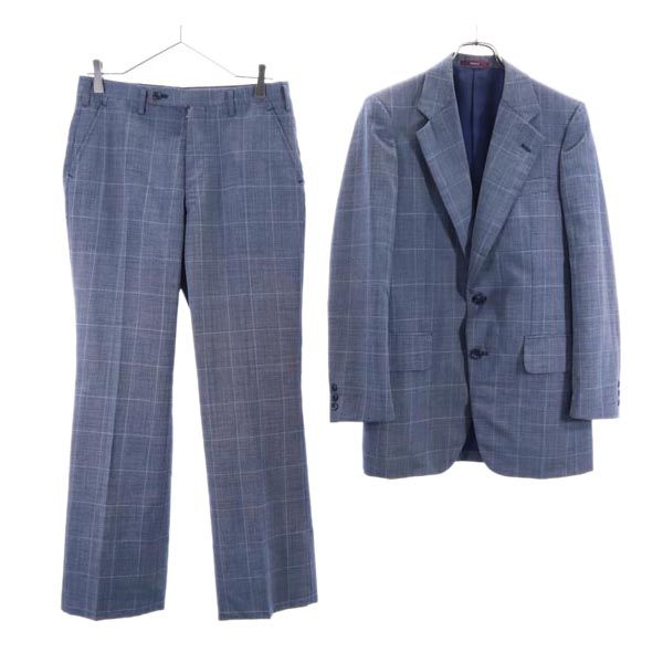 ダーバン チェック柄 スーツ 上下セットアップ 56 紺系 Durban テーラードジャケット メンズ 4,855円