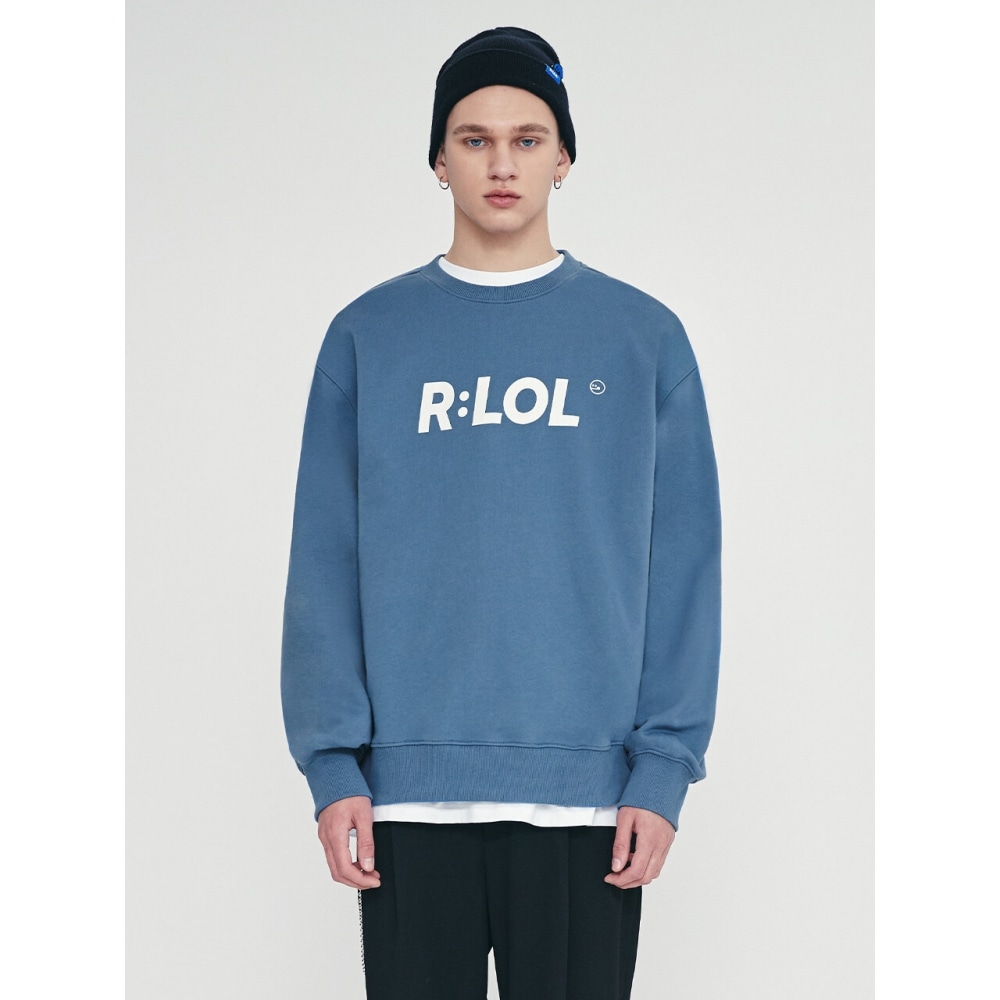 ROLAROLA (TS 19701) R:LOL ベーシック スウェットシャツ クラシック ブルー