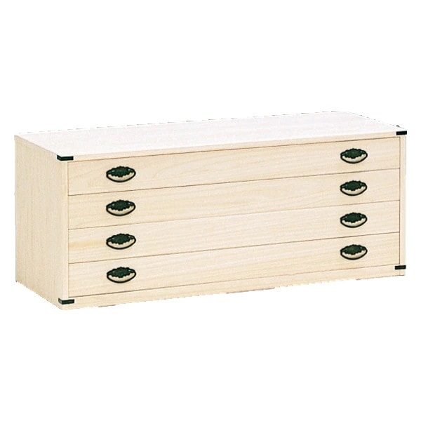 総桐チェスト 4段 桐たんす ロウ引き仕上 日本製 幅100cm