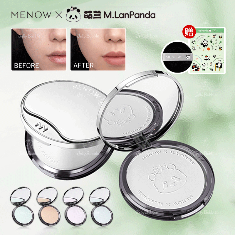 Qoo10] Menow 【パンダ共同企画】5色 パウダー 肌色矯