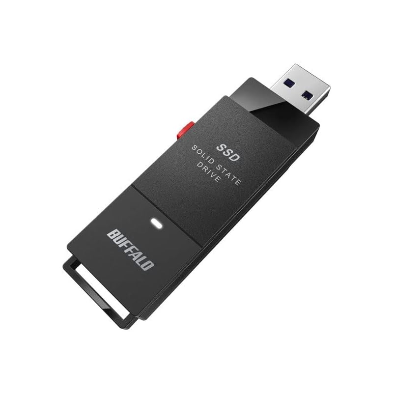 【即納】バッファロー SSD-PUT1.0U3BC/D [外付けSSD ポータブル USB3.2 Gen1 スティック型 TV録画対応 1.0TB ブラック]