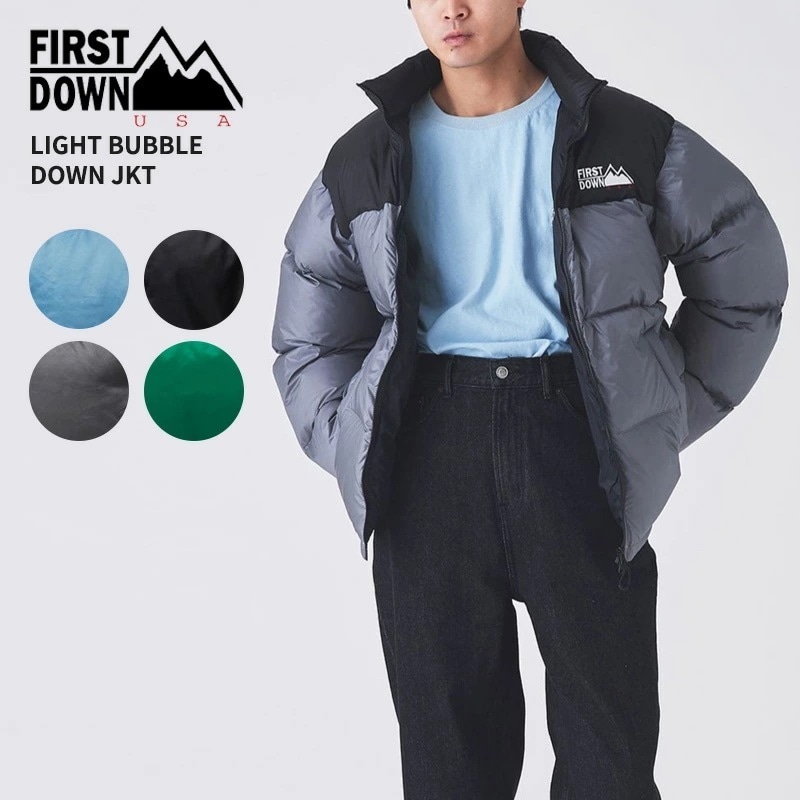 ファーストダウン メンズ ダウンジャケット FIRST DOWN ライト バブルダウンジャケット LIGHT BUBBLE DOWN JKT F742010 アウター 冬