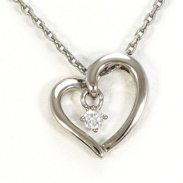 K10 10金 WG ネックレス ダイヤ ジュエリー 中古ネックレス