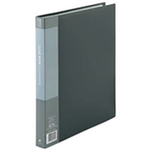 ジョインテックス クリアファイル/ポケットファイル (A4/タテ型 10冊入り) 40ポケット 灰 D048J-10GY
