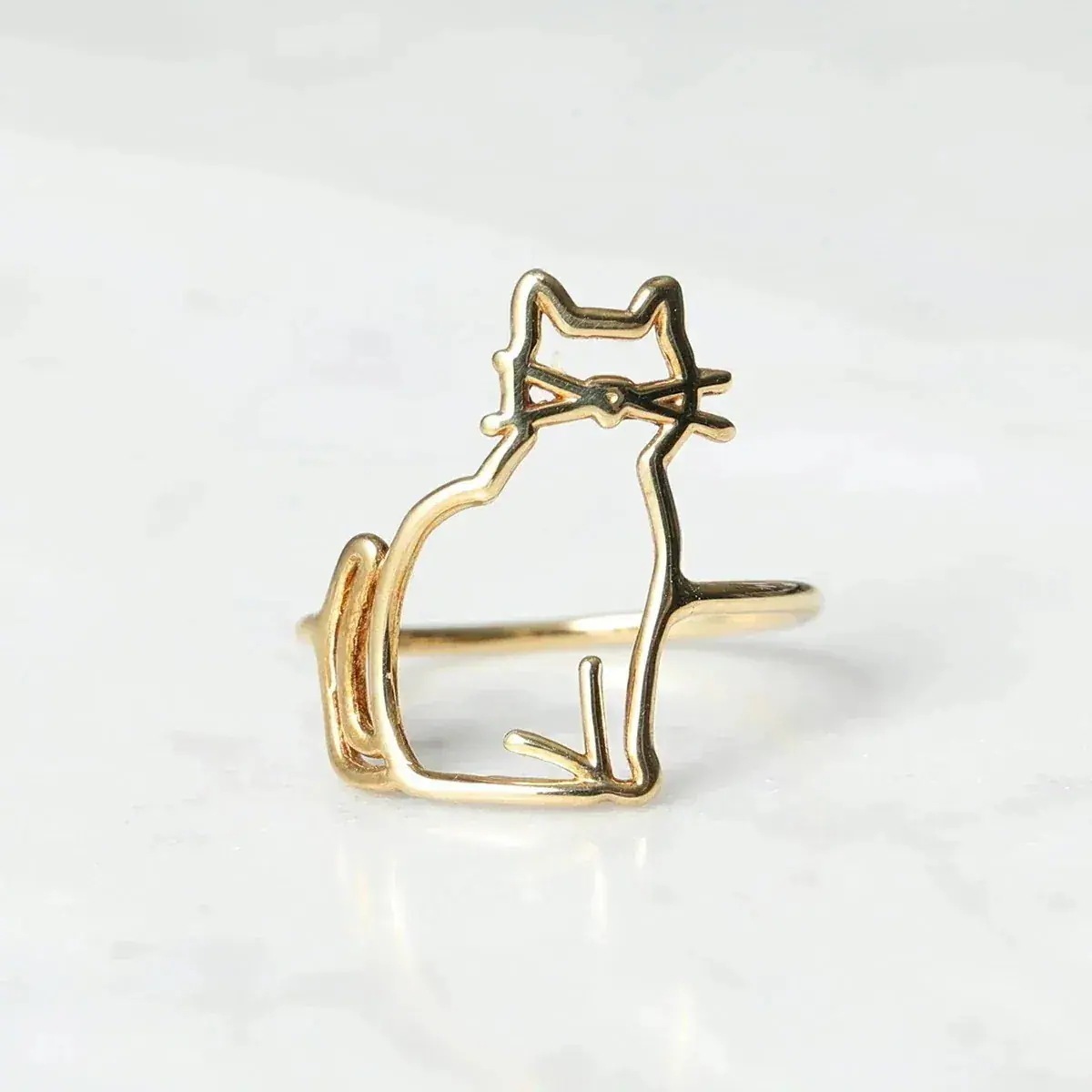 ALIITA アリータ リング MIAU RING レディース 猫 モチーフ キャット 指輪 YELLOW-GOLD-9KT