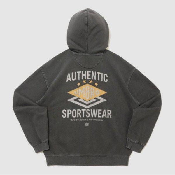 フード付き VQA UQ421CHDO4-DCH ダブルダイヤモンド起毛フード付きTシャツ DARK CHARCOAL